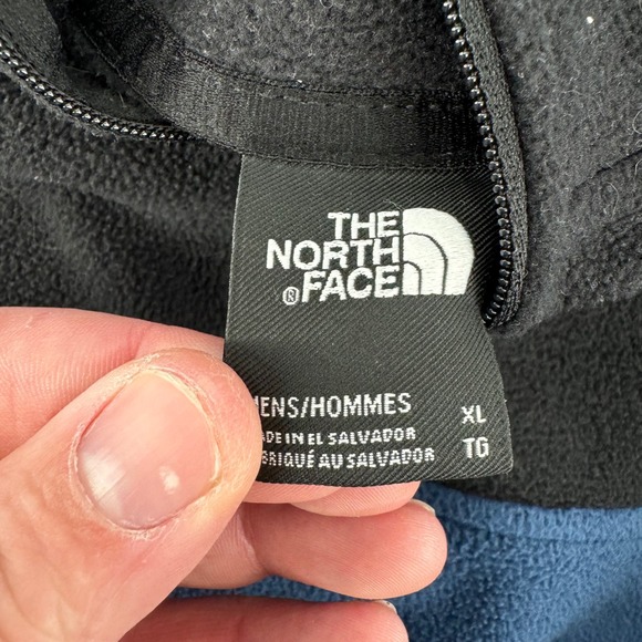 The North Face Mens Fleece 1/4 Zip Pullover Blue Black Size XL - Picture 2 of 2